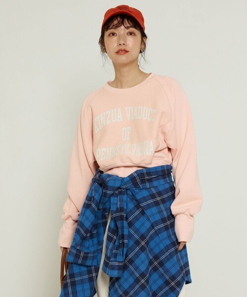 FREAK'S STORE（フリークスストア）の「スウェットカットソー（スウェット・レディース・ライトグレー・ﾌﾘ-）」の2枚目の写真