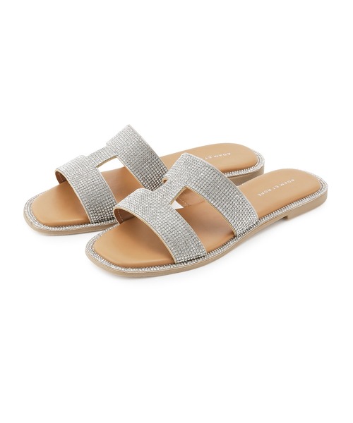 ADAM ET ROPE'(アダムエロペ)の「Iストラップラインストーンサンダル(サンダル・レディース・ブラック/シルバー・38/36/37)」の8枚目の写真