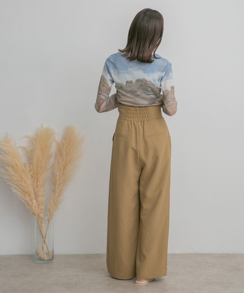 KBF（ケイビーエフ）の「シースルーコンパクトカットソー（Tシャツ/カットソー・レディース・ベージュ系その他/イエロー/ダークブラウン・ONE）」の9枚目の写真