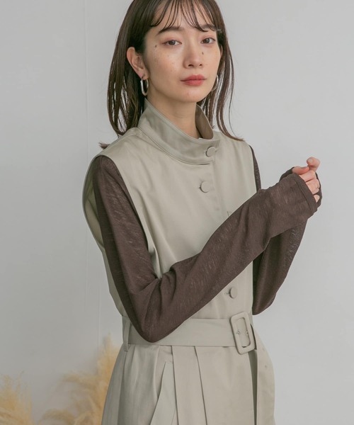 KBF（ケイビーエフ）の「シースルーコンパクトカットソー（Tシャツ/カットソー・レディース・ベージュ系その他/イエロー/ダークブラウン・ONE）」の10枚目の写真