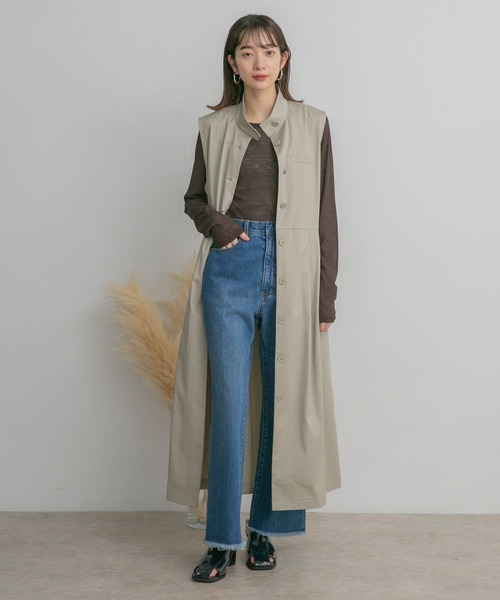 KBF（ケイビーエフ）の「シースルーコンパクトカットソー（Tシャツ/カットソー・レディース・ベージュ系その他/イエロー/ダークブラウン・ONE）」の13枚目の写真