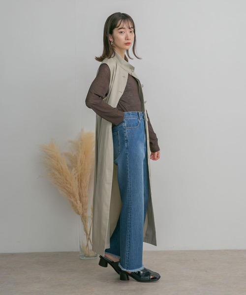 KBF（ケイビーエフ）の「シースルーコンパクトカットソー（Tシャツ/カットソー・レディース・ベージュ系その他/イエロー/ダークブラウン・ONE）」の14枚目の写真