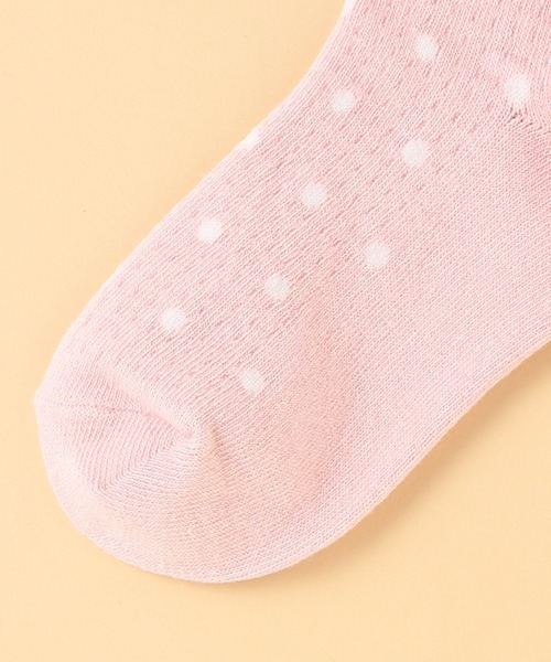 kladskap（クレードスコープ）の「クマ刺しゅうクルーソックス（ソックス/靴下・キッズ・レモンイエロー/ライトピンク・M/S/SS/L）」の5枚目の写真