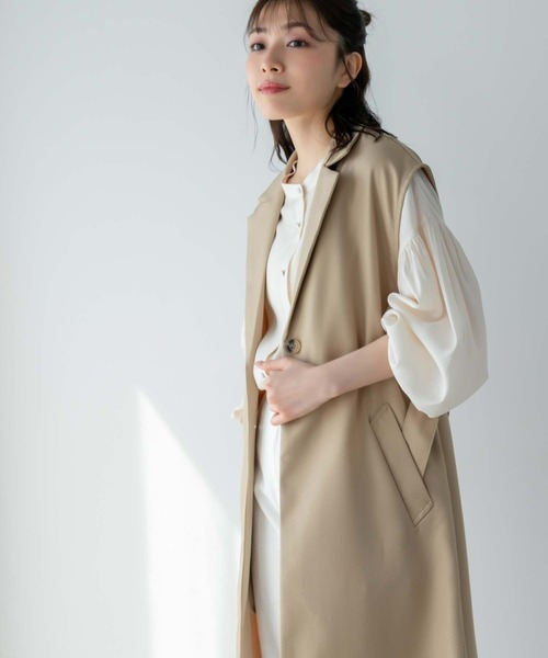 cen. トレンチ　ジレ　ベージュ Edit Sheen（エディットシーン）の「ロングトレンチジレ（ベスト