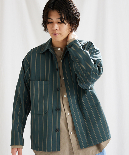 JOURNAL STANDARD(ジャーナルスタンダード)の「ウォッシャブル ストライプケーフィールド(ブルゾン・メンズ・ライトグリーン/マスタード/ベージュ/ネイビー・LARGE/MEDIUM/SMALL)」の11枚目の写真