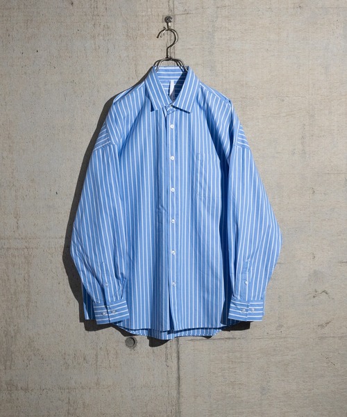 JOHN'S CLOSET(ジョンズクローゼット)の「【i】ブロードビッグレギュラーシャツ(シャツ/ブラウス・メンズ・グリーン/ホワイト/サックスブルー/ブラック/グレイッシュベージュ/ラベンダー/イエロー系その他/サックスブルー系/ホワイト系その他/グリーン系その他/ブラック系その他・MEDIUM/LARGE/X-LARGE)」の9枚目の写真