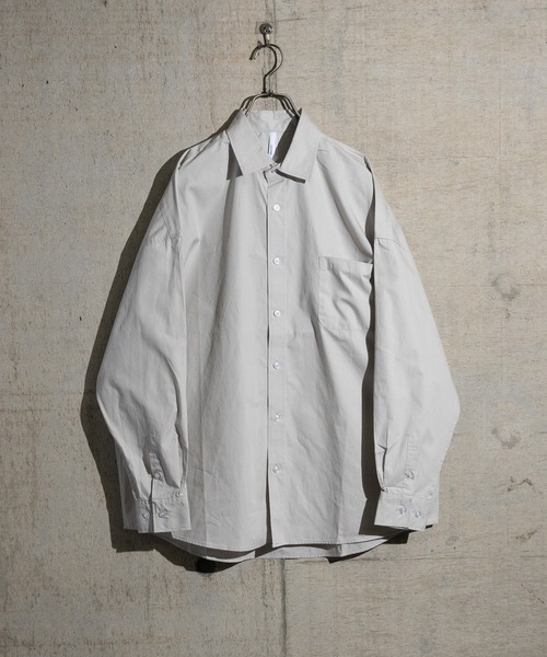 JOHN'S CLOSET(ジョンズクローゼット)の「【i】ブロードビッグレギュラーシャツ(シャツ/ブラウス・メンズ・グリーン/ホワイト/サックスブルー/ブラック/グレイッシュベージュ/ラベンダー/イエロー系その他/サックスブルー系/ホワイト系その他/グリーン系その他/ブラック系その他・MEDIUM/LARGE/X-LARGE)」の6枚目の写真