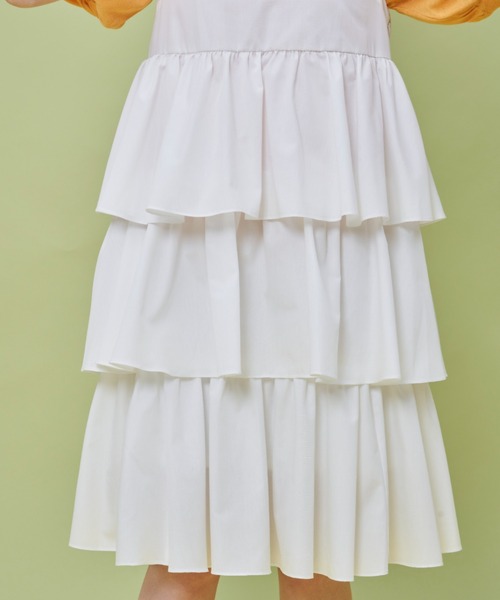 MERLOT（メルロー）の「ティアードジャンスカ（ジャンパースカート・レディース・ホワイト/ブラック・FREE）」の15枚目の写真