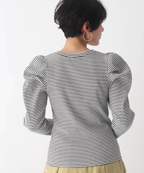 OPAQUE.CLIP(オペークドットクリップ)の「◆【C】パワショルデザインリブカットソー(Tシャツ/カットソー・レディース・グリーン系その他4/ブラック系2/パープル系5・40/36/38)」の6枚目の写真