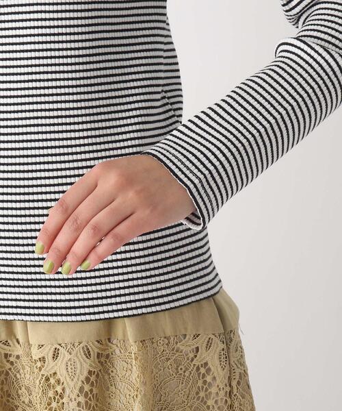 OPAQUE.CLIP(オペークドットクリップ)の「◆【C】パワショルデザインリブカットソー(Tシャツ/カットソー・レディース・グリーン系その他4/ブラック系2/パープル系5・40/36/38)」の8枚目の写真