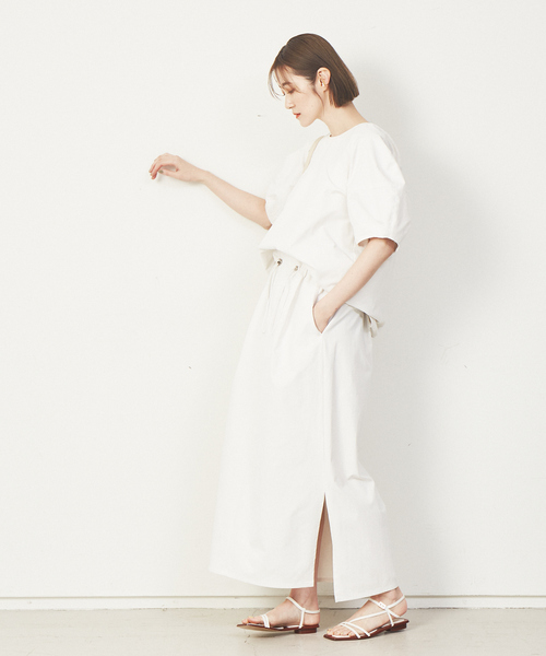 Abahouse Devinette（ドゥヴィネット）の「【Verseau】《セットアップ対応》ボリューム袖ブラウス（シャツ/ブラウス・レディース・ホワイト/グリーン・フリー）」の4枚目の写真