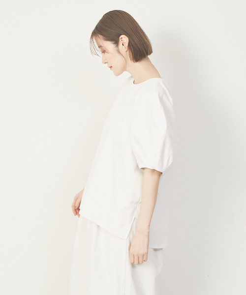 Abahouse Devinette（ドゥヴィネット）の「【Verseau】《セットアップ対応》ボリューム袖ブラウス（シャツ/ブラウス・レディース・ホワイト/グリーン・フリー）」の8枚目の写真