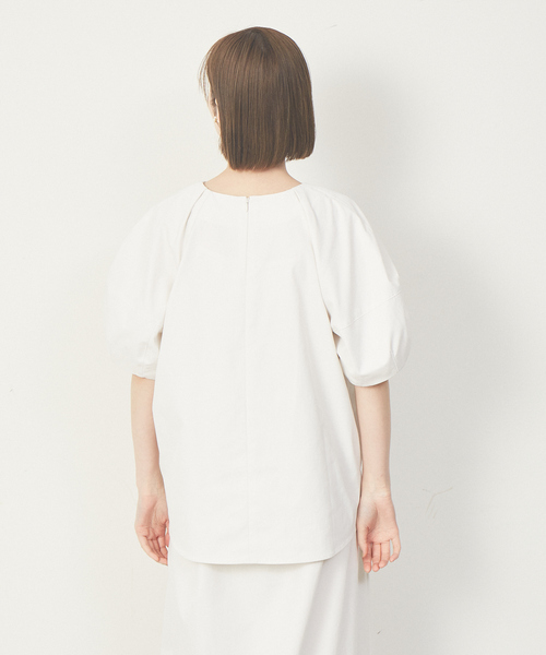 Abahouse Devinette（ドゥヴィネット）の「【Verseau】《セットアップ対応》ボリューム袖ブラウス（シャツ/ブラウス・レディース・ホワイト/グリーン・フリー）」の9枚目の写真
