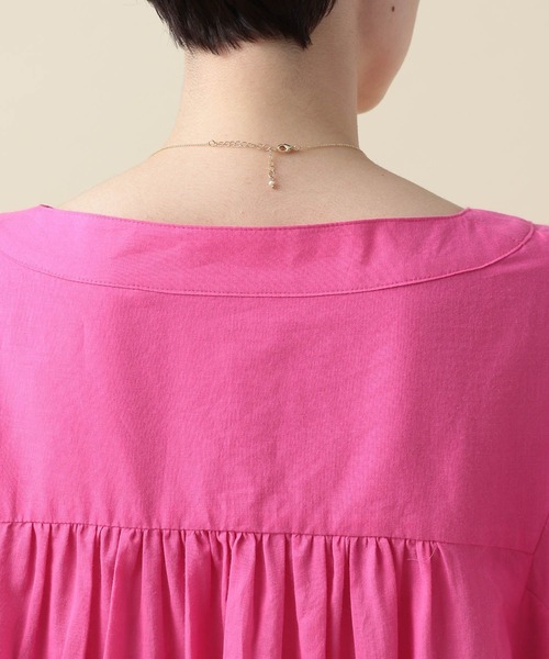 BAYFLOW（ベイフロー）の「【MW SUNRISE(エムダブリューサンライズ)】ボリュームスリーブワンピース（ワンピース・レディース・ブラック/ピンク・FREE）」の10枚目の写真