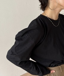 wee9s（ウィークス）の「cotton puff shoulder tee / コットンパフショルダーティー（Tシャツ/カットソー）」