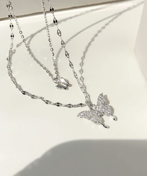 meJane（ミージェーン）の「バタフライモチーフレイヤーネックレス【ZOZOTOWN限定】（ネックレス・レディース・シルバー・FREE）」の10枚目の写真