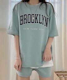 Dalfwin | 韓国ファッションBROOKLYNロゴスウェット上下セットアップルームウェア(ルームウェア/パジャマ)