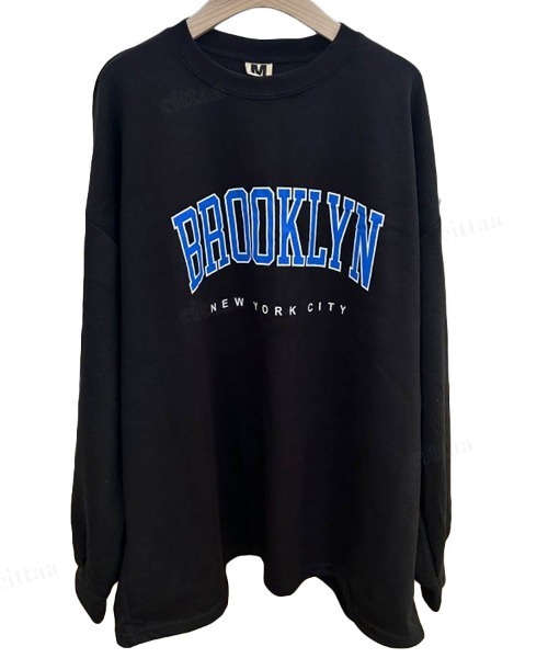 Dalfwin（ダールフィン）の「韓国ファッションBROOKLYNロゴスウェット上下セットアップルームウェア（ルームウェア/パジャマ・レディース・ライトブルー/ブラック/ピンク/イエロー/グレー系その他3/ブラック系その他3/ブルー系その他3・FREE/フリー）」の14枚目の写真