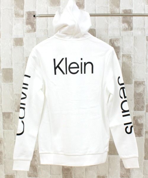 Calvin Klein（カルバン・クライン）の「CK トラベリング フルZIPスウェットパーカー（パーカー・メンズ・ホワイト/ブラック・S/M/L/XL）」の7枚目の写真