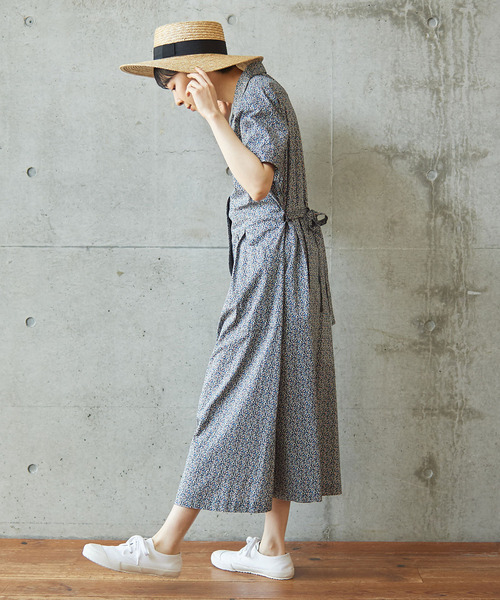 PAR ICI ×リバティプリント Pepper 開襟シャツワンピース PAR ICI（パーリッシィ）の「【リバティプリント】Pepper 開襟