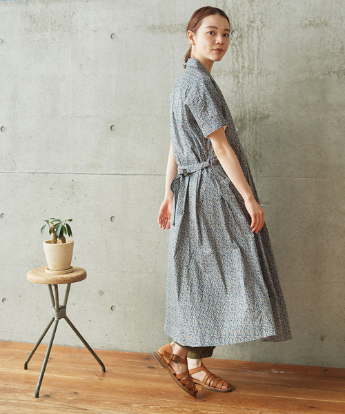 PAR ICI ×リバティプリント Pepper 開襟シャツワンピース PAR ICI（パーリッシィ）の「【リバティプリント】Pepper 開襟シャツ