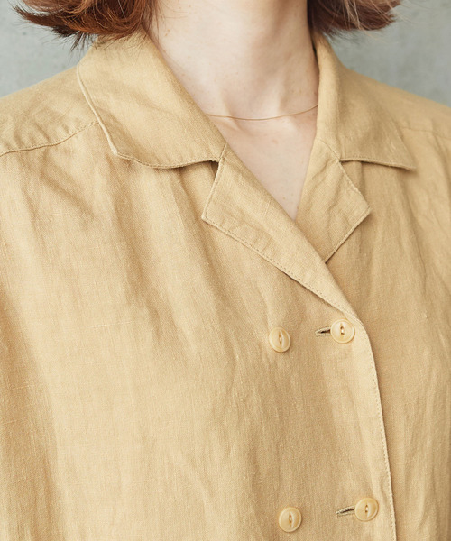 PAR ICI ×リバティプリント Pepper 開襟シャツワンピース PAR ICI リバティプリント Pepper 開襟シャツワンピース