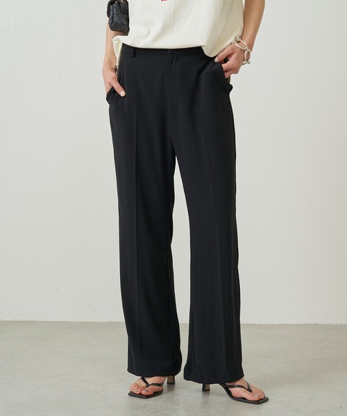 LOUNGEDRESS（ラウンジドレス）の「ジョーゼットストレートパンツ（スウェットパンツ・レディース・ブラック/ブルー/レッド・SMALL/MEDIUM）」の8枚目の写真