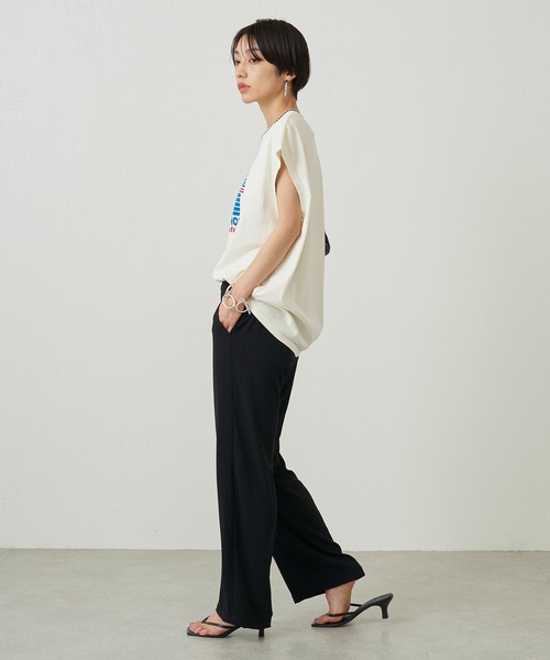 LOUNGEDRESS（ラウンジドレス）の「ジョーゼットストレートパンツ（スウェットパンツ・レディース・ブラック/ブルー/レッド・SMALL/MEDIUM）」の10枚目の写真