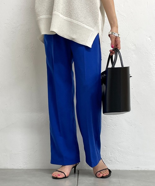 LOUNGEDRESS（ラウンジドレス）の「ジョーゼットストレートパンツ（スウェットパンツ・レディース・ブラック/ブルー/レッド・SMALL/MEDIUM）」の16枚目の写真