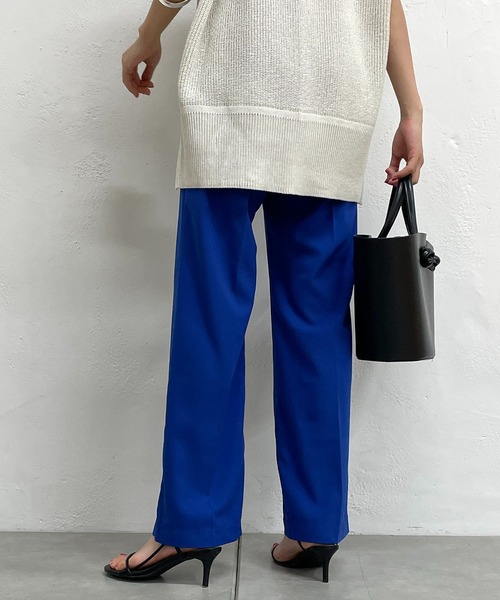 LOUNGEDRESS（ラウンジドレス）の「ジョーゼットストレートパンツ（スウェットパンツ・レディース・ブラック/ブルー/レッド・SMALL/MEDIUM）」の18枚目の写真