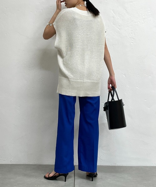 LOUNGEDRESS（ラウンジドレス）の「ジョーゼットストレートパンツ（スウェットパンツ・レディース・ブラック/ブルー/レッド・SMALL/MEDIUM）」の21枚目の写真