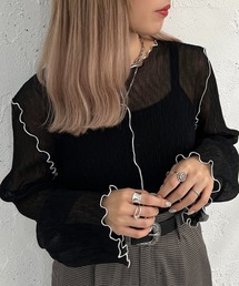 apres jour mignon | シアートップス＋キャミセット【ZOZOTOWN限定アイテム】(Tシャツ/カットソー)