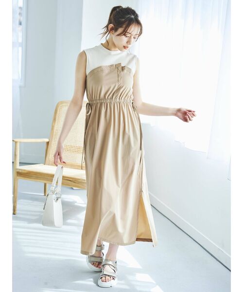 dazzlin（ダズリン）の「レイヤードデザインワンピース（ワンピース・レディース・ブラック/ベージュ/パープル・FREE）」の12枚目の写真