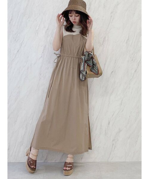 dazzlin（ダズリン）の「レイヤードデザインワンピース（ワンピース・レディース・ブラック/ベージュ/パープル・FREE）」の8枚目の写真