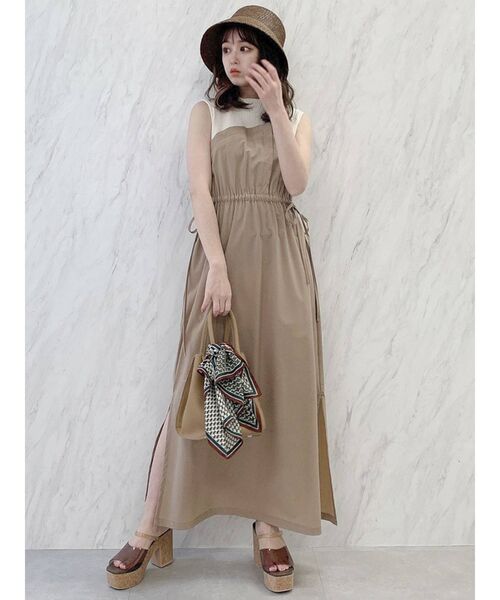 dazzlin（ダズリン）の「レイヤードデザインワンピース（ワンピース・レディース・ブラック/ベージュ/パープル・FREE）」の4枚目の写真