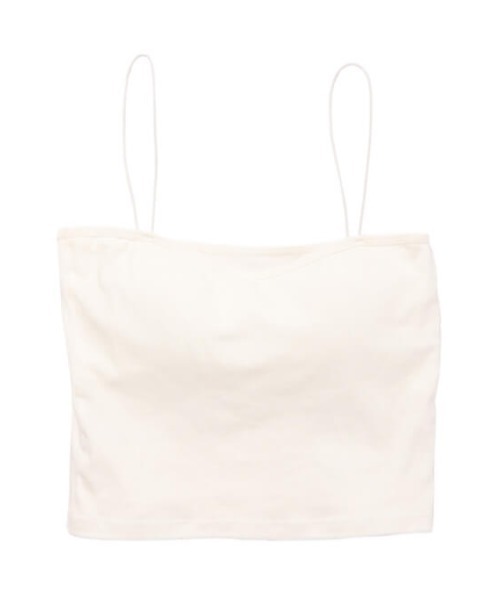 ACYM（アシーム）の「Pad in strap キャミソール（Tシャツ/カットソー・レディース・ホワイト/ブラック・FREE）」の9枚目の写真
