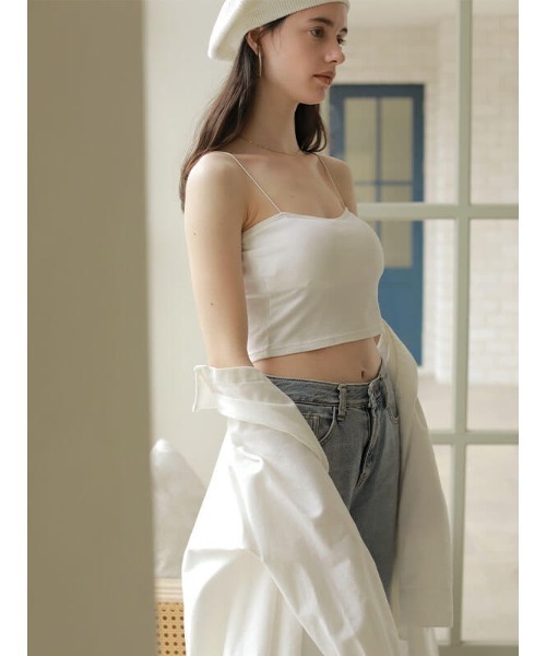 ACYM（アシーム）の「Pad in strap キャミソール（Tシャツ/カットソー・レディース・ホワイト/ブラック・FREE）」の17枚目の写真