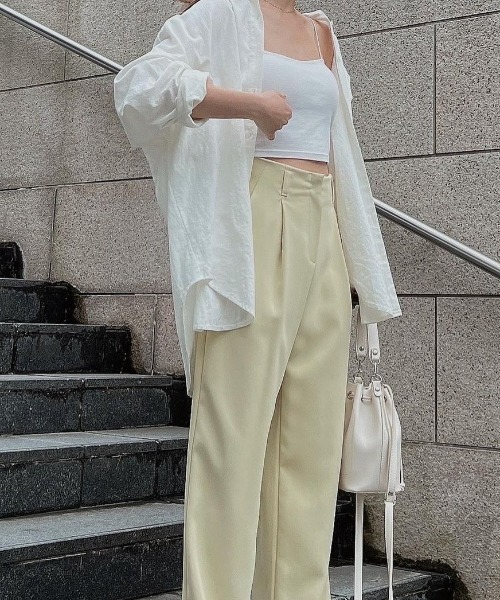 ACYM（アシーム）の「Pad in strap キャミソール（Tシャツ/カットソー・レディース・ホワイト/ブラック・FREE）」の20枚目の写真