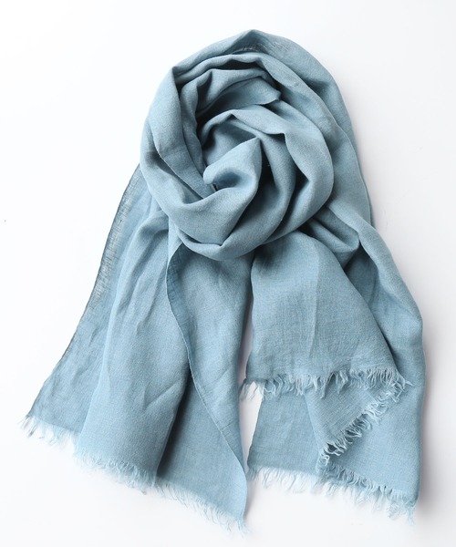 Filomo(フィローモ)の「リネン100%大判ストール(ストール/ショール・レディース・ダークブラウン/ブルー/アイボリー/モカ/ピンクベージュ/グリーン/ブラック/レッド/マスタード/サーモンピンク/ライトグレー/グレー・FREE)」の18枚目の写真