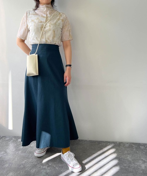 179/WG（イチナナキュウダブルジー）の「ハイウエストマーメイドスカート（スカート・レディース・ブルー/ベージュ系1/ブラック系1/イエロー・MEDIUM）」の3枚目の写真