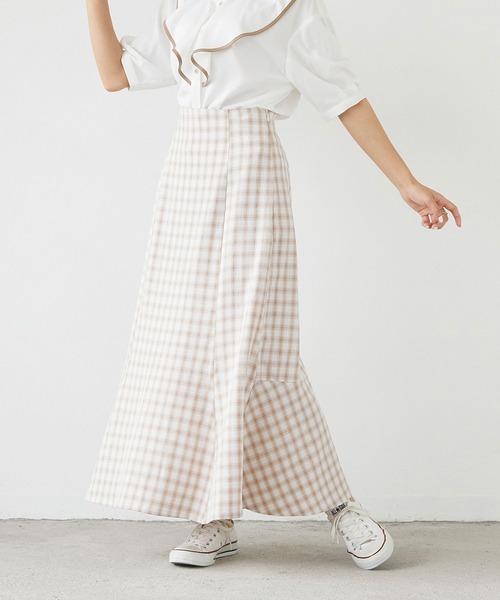 179/WG（イチナナキュウダブルジー）の「ハイウエストマーメイドスカート（スカート・レディース・ブルー/ベージュ系1/ブラック系1/イエロー・MEDIUM）」の19枚目の写真