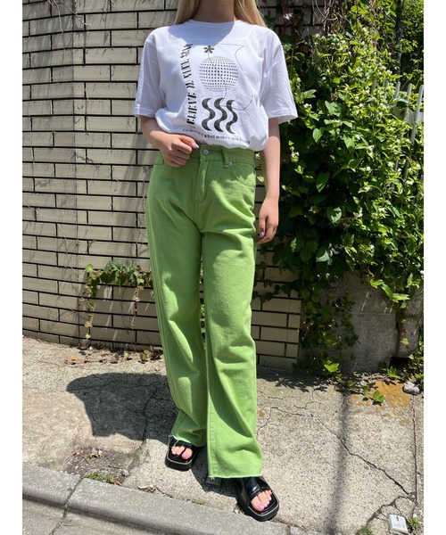 WC（ダブル シー）の「グラフィックプリントT（Tシャツ/カットソー・レディース・グリーン/ブラック・FREE）」の15枚目の写真