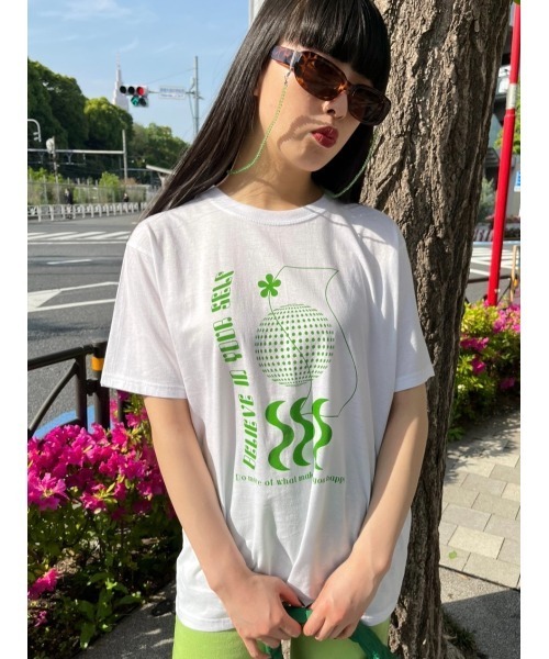 WC（ダブル シー）の「グラフィックプリントT（Tシャツ/カットソー・レディース・グリーン/ブラック・FREE）」の18枚目の写真