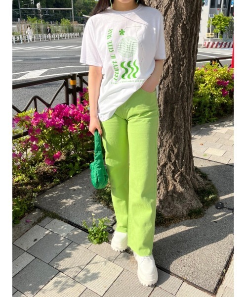 WC（ダブル シー）の「グラフィックプリントT（Tシャツ/カットソー・レディース・グリーン/ブラック・FREE）」の16枚目の写真