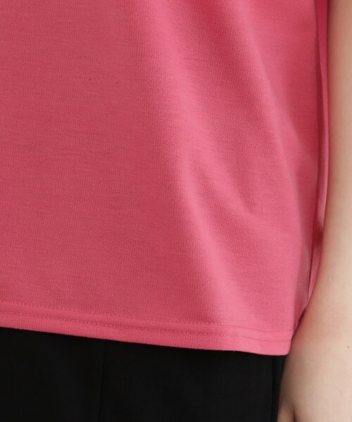 Cutie Blonde（キューティーブロンド）の「◆【S-L】Vネックフェイクレイヤードプルオーバー（Tシャツ/カットソー・レディース・ブラック/サンドベージュ/ピンク系・01/02/03）」の10枚目の写真