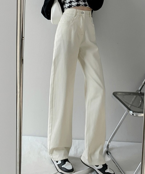 MANGROVE(マングローブ)の「ストレートデニムパンツ(デニムパンツ・レディース・ホワイト/ライトブルー/ブルー・MEDIUM/LARGE)」の2枚目の写真