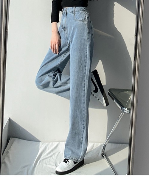 MANGROVE(マングローブ)の「ストレートデニムパンツ(デニムパンツ・レディース・ホワイト/ライトブルー/ブルー・MEDIUM/LARGE)」の4枚目の写真