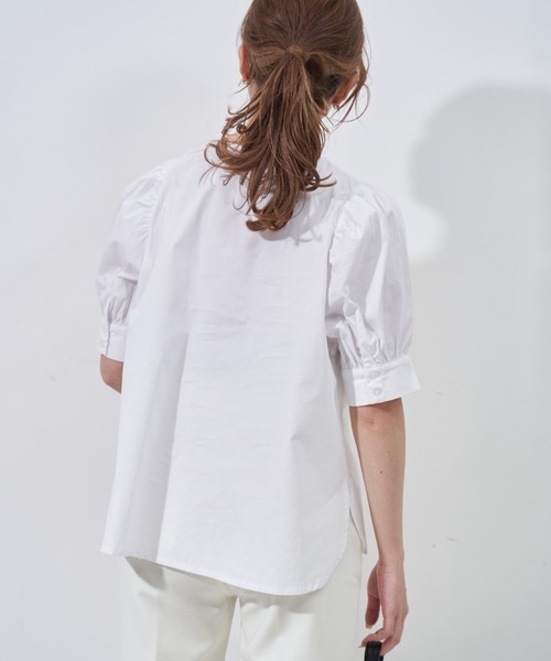VANNIE U(ヴァニーユー)の「パワショルヨークブラウス(Tシャツ/カットソー・レディース・ホワイト/ベージュ・FREE)」の11枚目の写真