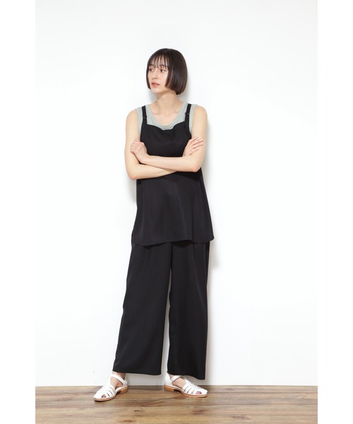 human woman（ヒューマンウーマン）の「◆≪arrive 5e≫レイヤードブラウス（シャツ/ブラウス・レディース・ブラック/カーキ・MEDIUM）」の7枚目の写真