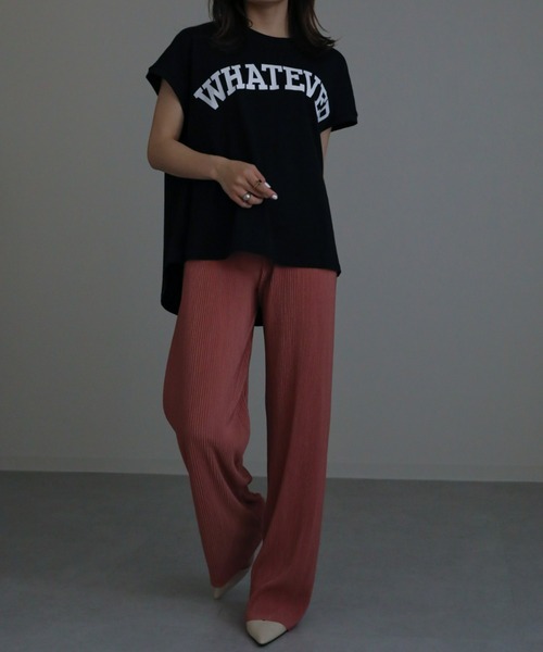 sakishimatokyo(サキシマトーキョー)の「WHATEVEロゴTEE(Tシャツ/カットソー・レディース・ホワイト/ブラック/ブルー・FREE)」の11枚目の写真